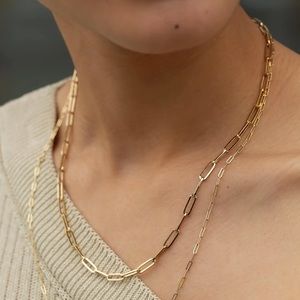 AUrate 14k Solid Gold Chain